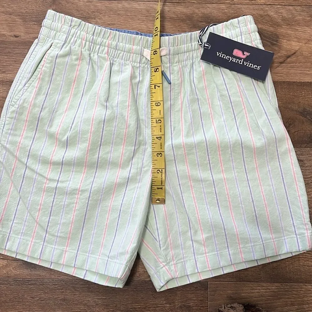 Boys Stripe Drawstring Stretch Oxford Shorts size 12